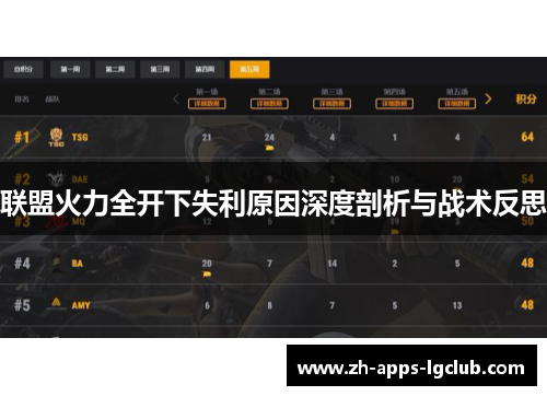 联盟火力全开下失利原因深度剖析与战术反思